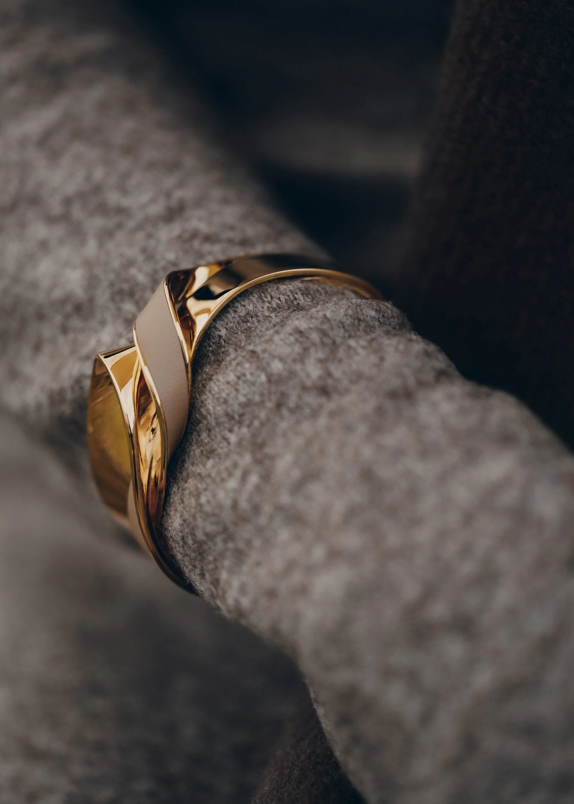 Bracciale aperto Éole - Pelle Talpa - Image 3