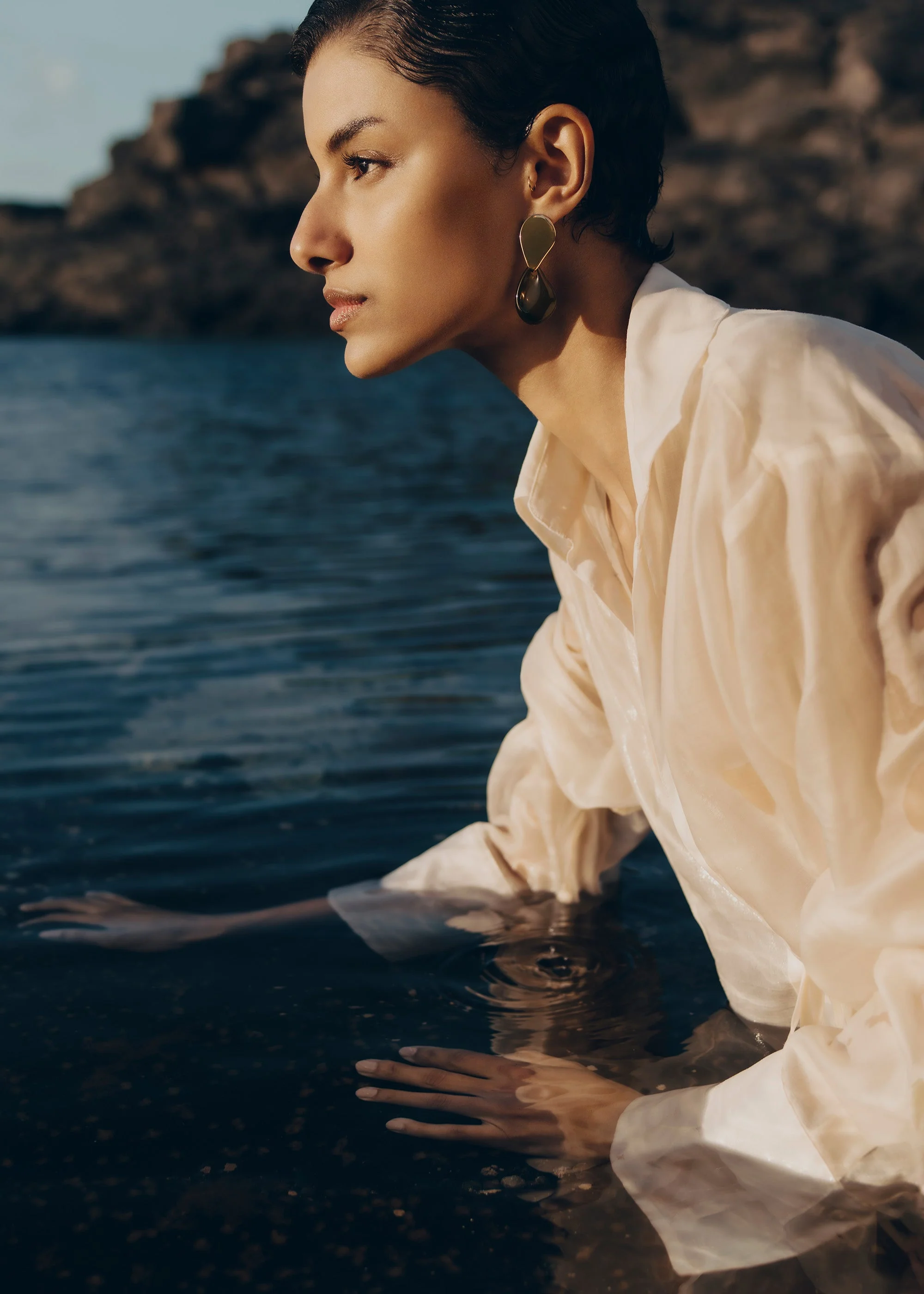 Orecchini Naé - Vetro fumé - Image 4
