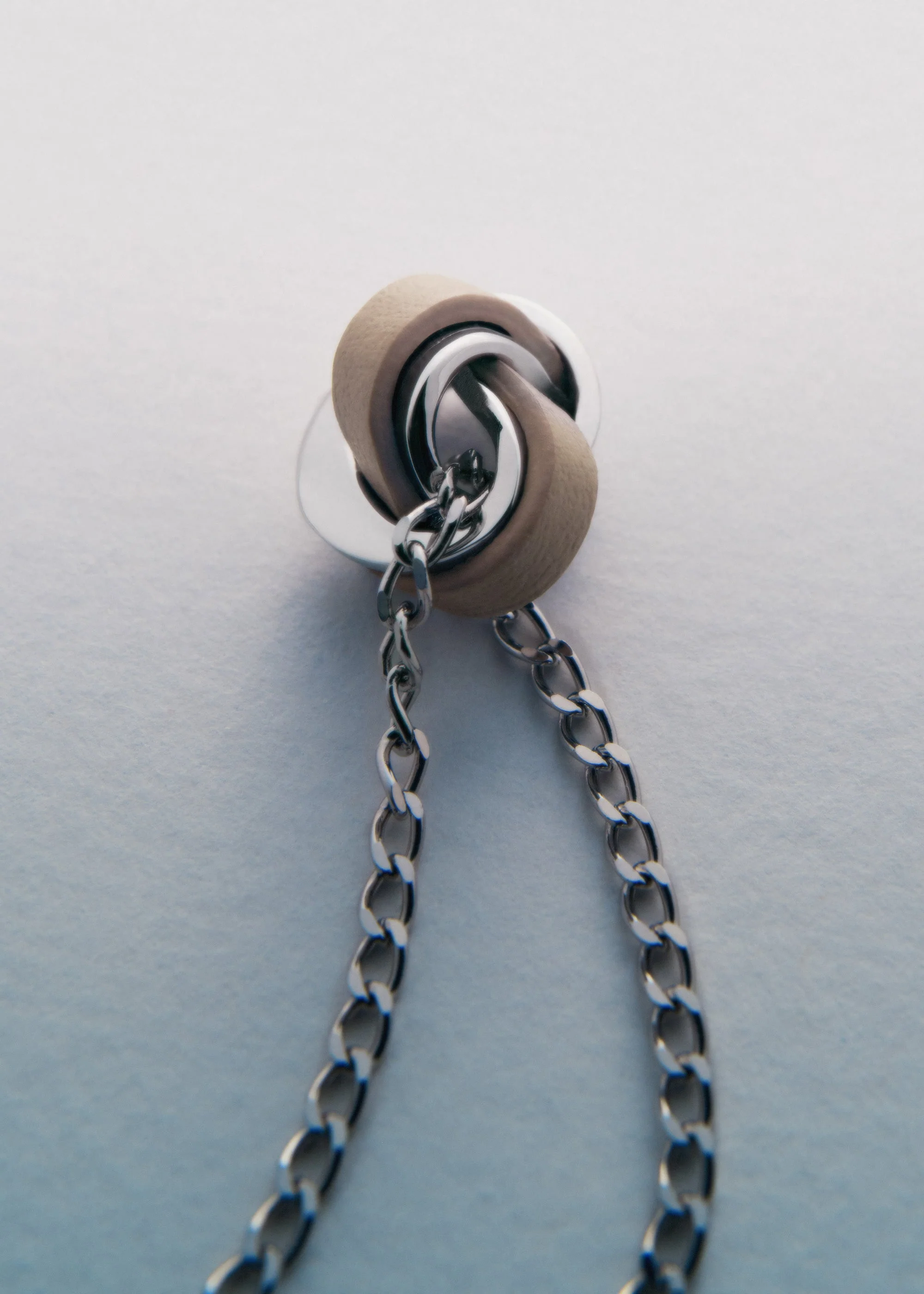 Collana Ormé - argentata cuoio talpa - Image 3