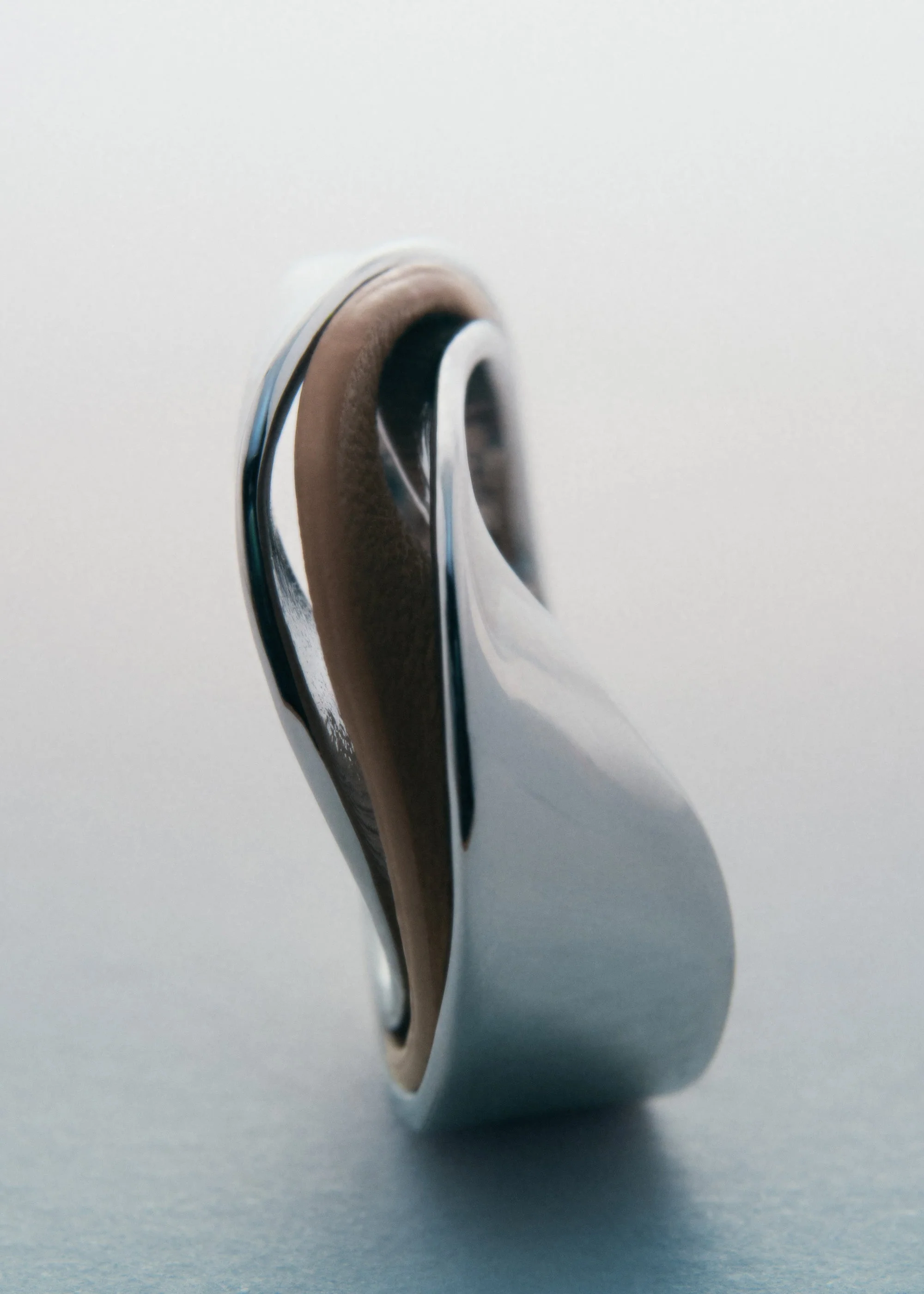 Anello Ormé - argentata cuoio talpa - Image 3